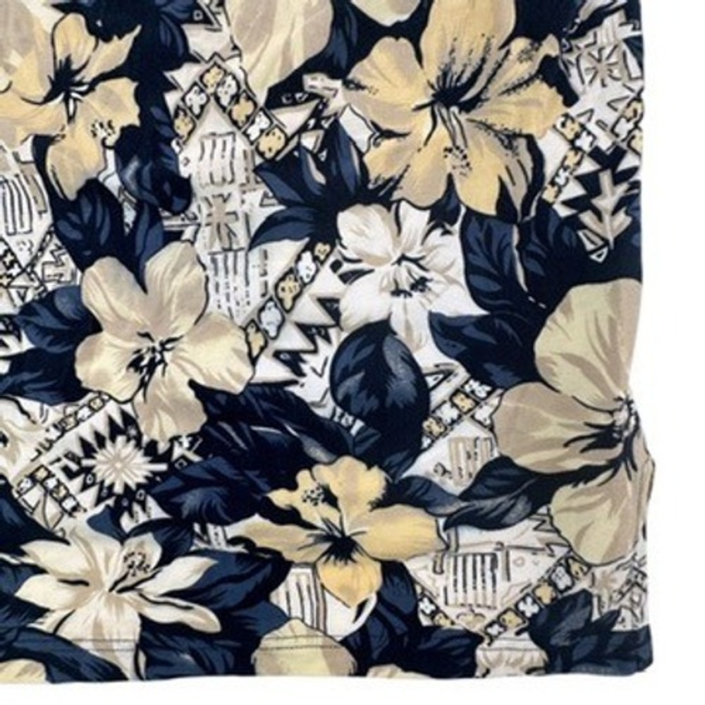 Disney Golf Collection Medium‎ Mens Shirt Mickey Mouse Floral Polo Navy Yellow M - Picture 8 of 13